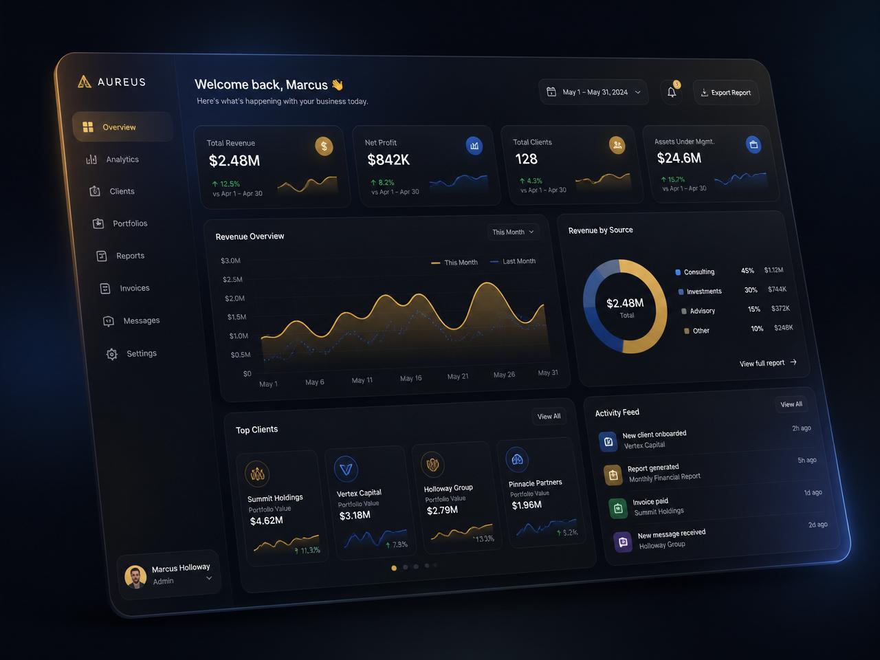 Client Portal & Dashboard
